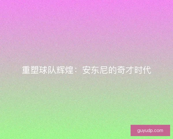 重塑球队辉煌：安东尼的奇才时代